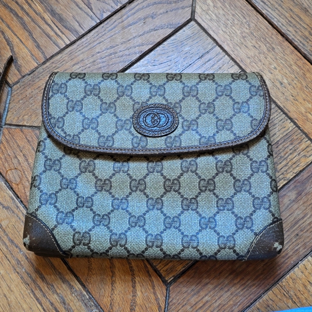 Authentic Gucci Monogram Canvas Purse
